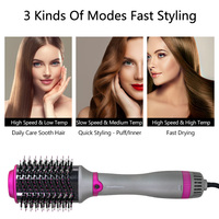 One Step Hair Blower Brush 360° Rotating Power Cable Hot Air Paddle Styling Brush Negative Ion Generator Curling Combair Straigh 4